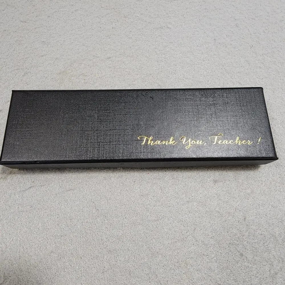 TEACHERS PLANT SEEDS THAT GROW FOREVER Fine Point Ball Point Pen Black Gold NIB